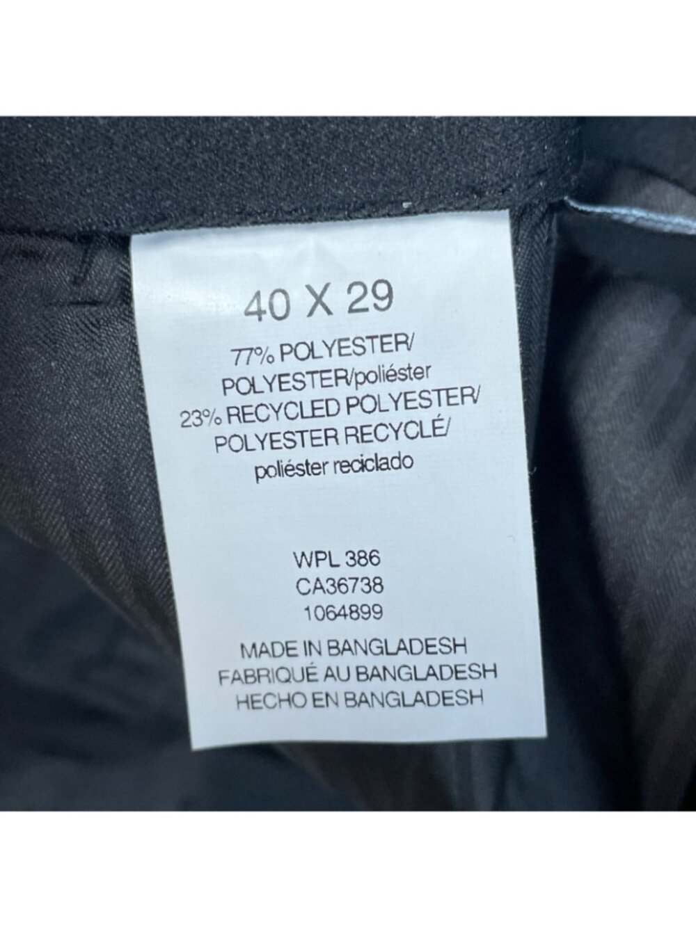 Haggar Men's 40x29 Black Straight Fit Dress Pants Repreve Stretch F1015 - Picture 6 of 9